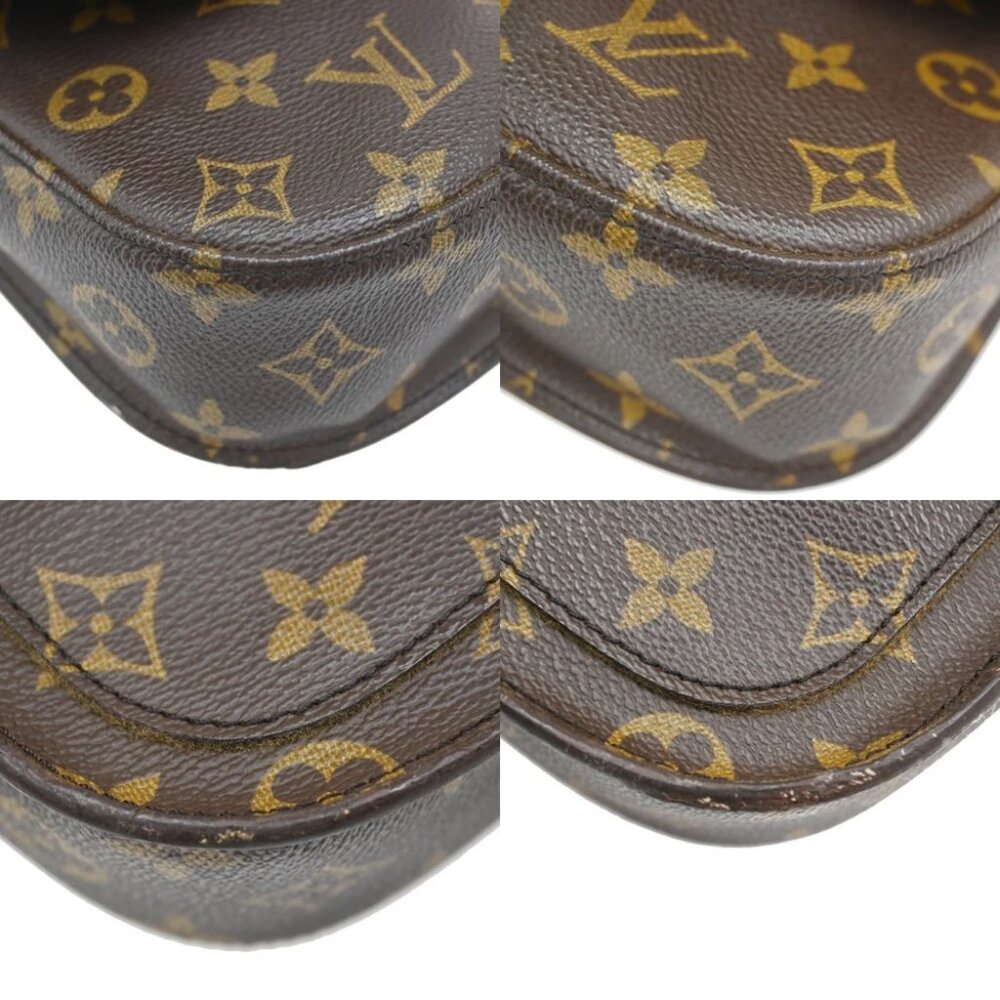LOUIS VUITTON Saint Cloud MM Shoulder Bag Monogram Leather Brown - Picture 9 of 15